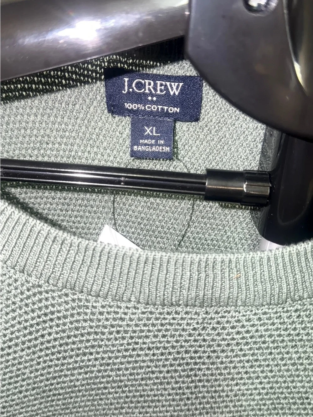 J. Crew Men's Raglan Olive Crewneck Sweater